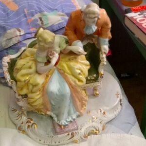 Antique capodimonte porcelain collection figures